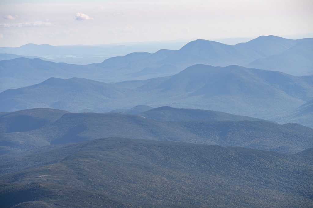 Layers of the Appalachian mountains taken from the top of Mount Washington.