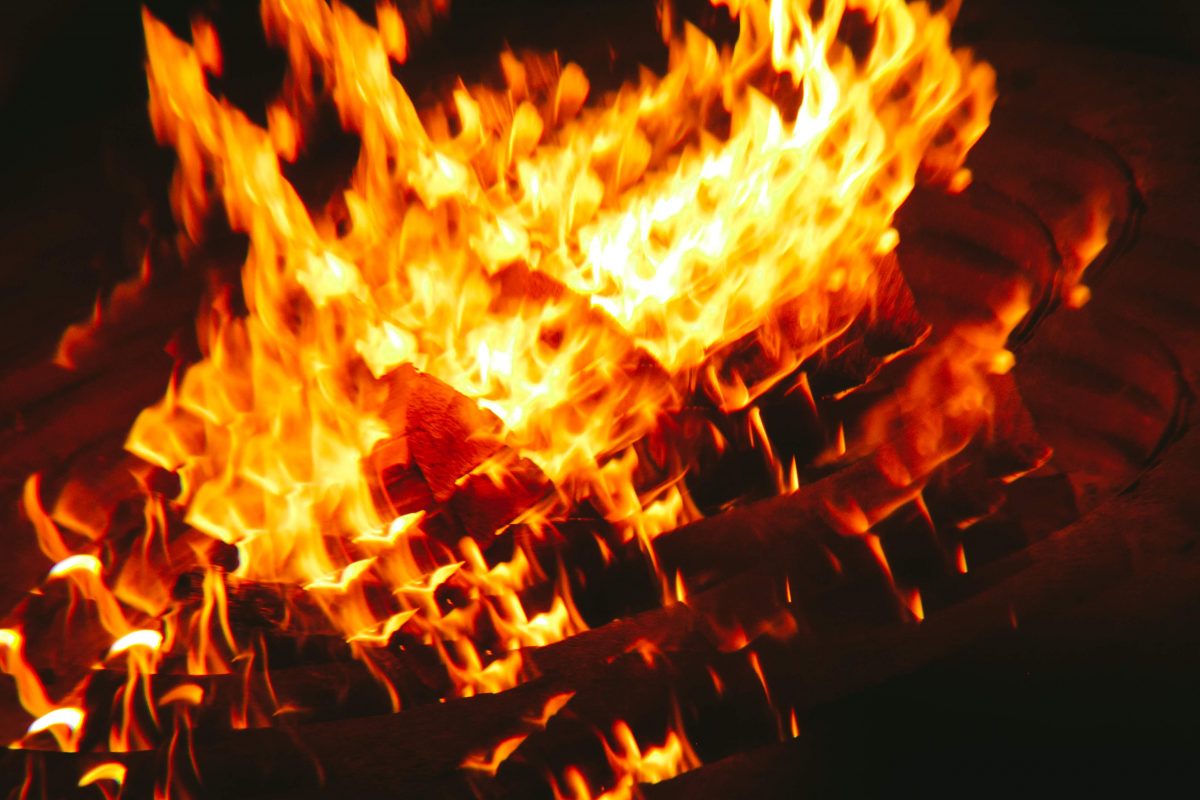 An experimental image of a campfire.