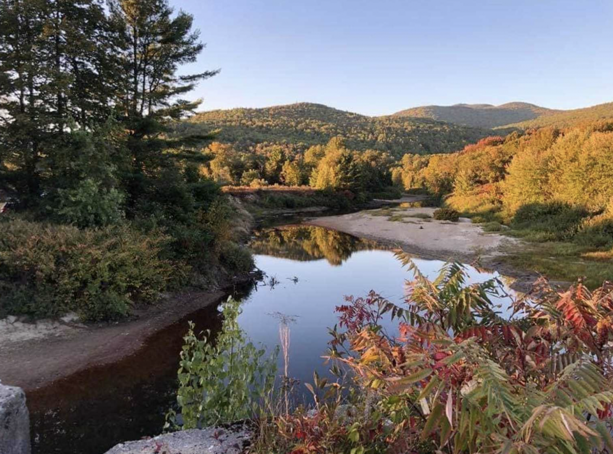 Mountains and river at campground.