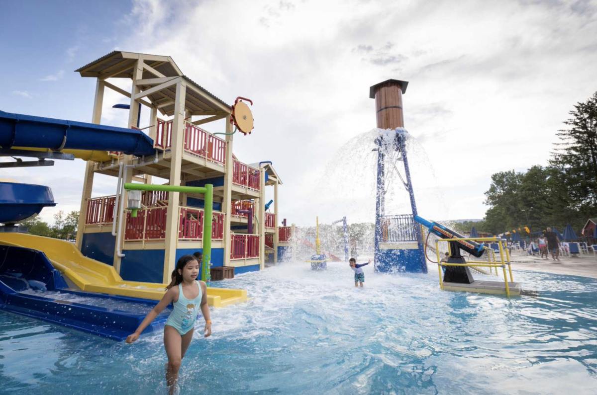 Water Canyon and water slides at Yogi Bear's Jellystone Park: Gardiner in New York. 