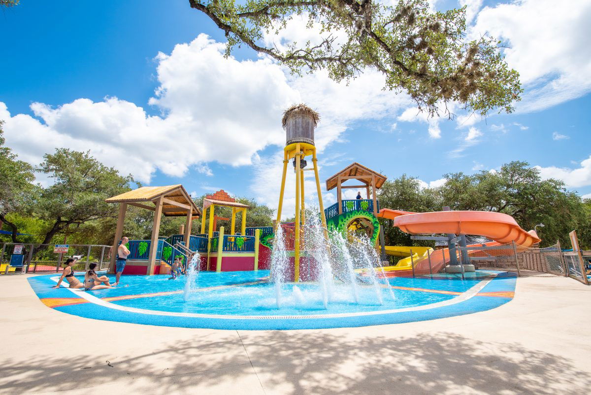 Themed water zone at Yogi Bear's Jellystone Park campground