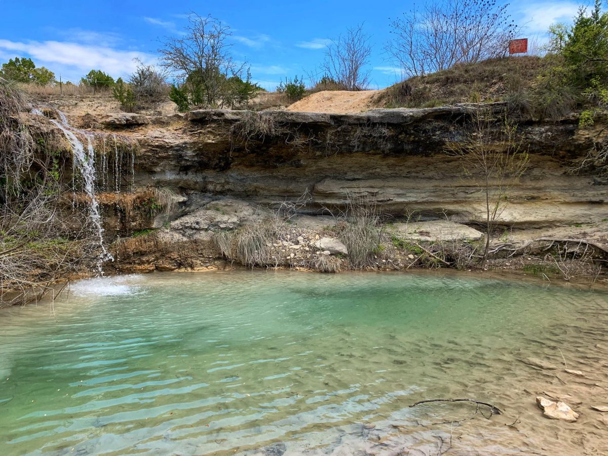 The waterfalls at Hidden Falls Adventure Park in Marble Falls, Texas.