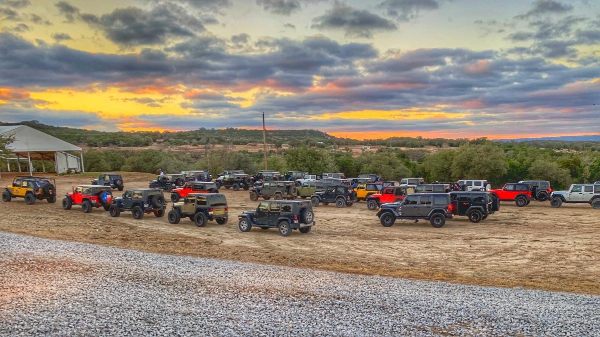 Jeeps and ATVs at Hidden Falls Adventure Park in Marble Falls, Texas.