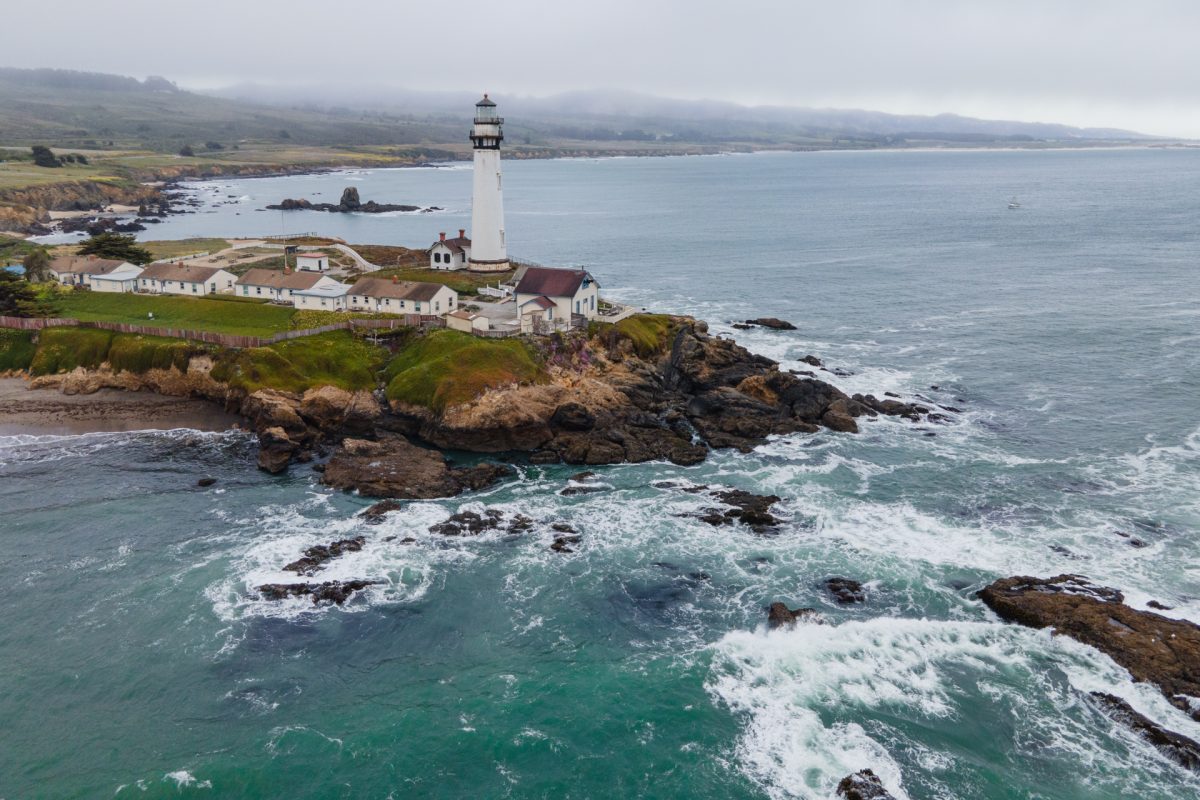 Pigeon Point Lighthouse near Pescadero, California.