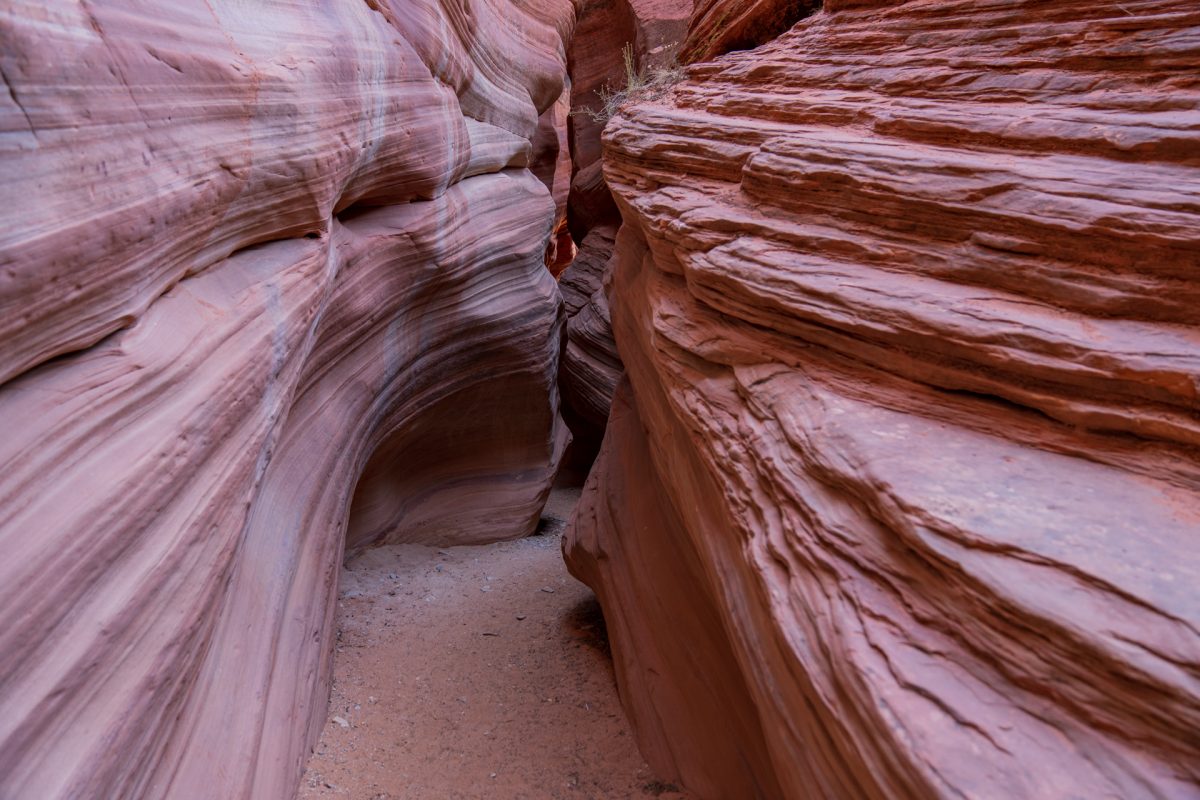 The interior of Peek-A-Boo Slot Canyon, a unique destination outside of Kanab, Utah.