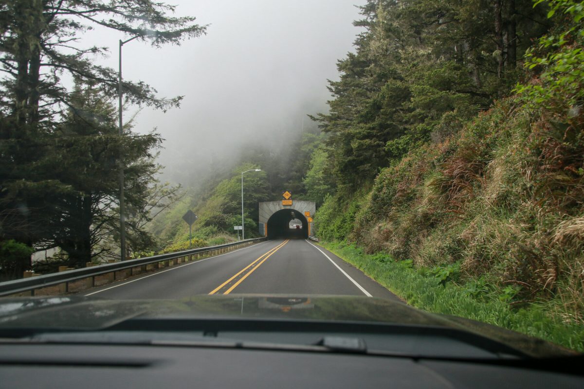 A tunnel located on the Oregon Coast Highway 101.