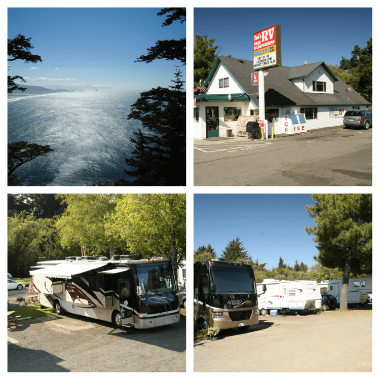 Bud's RV Park and Campground near Seaside, Oregon.