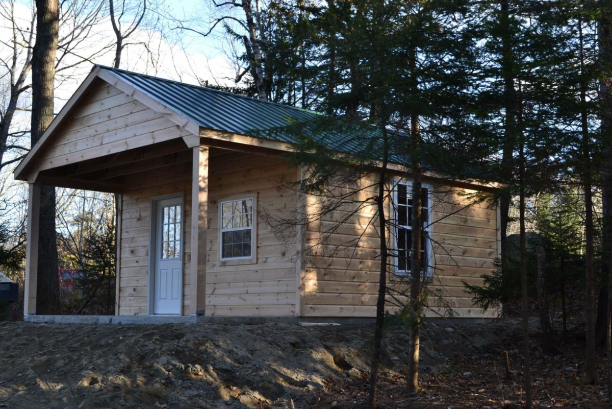 Cabin in the woods at Hadley's Point Campground