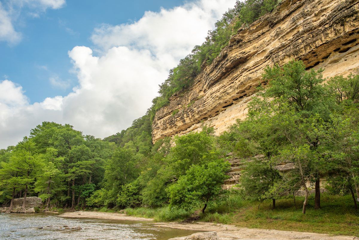 River view of Texas campground, Camp Fimfo