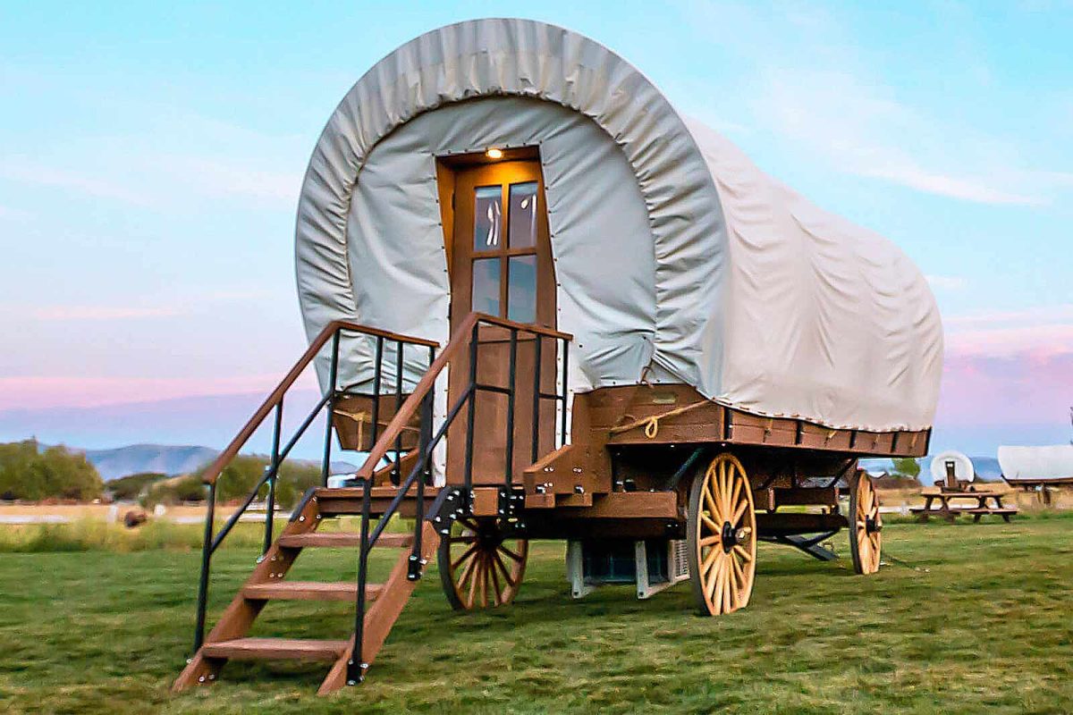 Wagon at Smoky Hollow Outdoor Resort