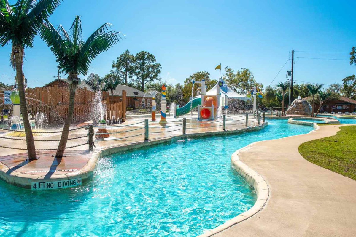 The lazy river at Yogi Bear’s Jellystone Park Camp-Resort: Waller. 