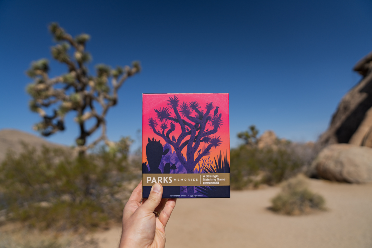 PARKS memories board game being held at Joshua Tree National Park 