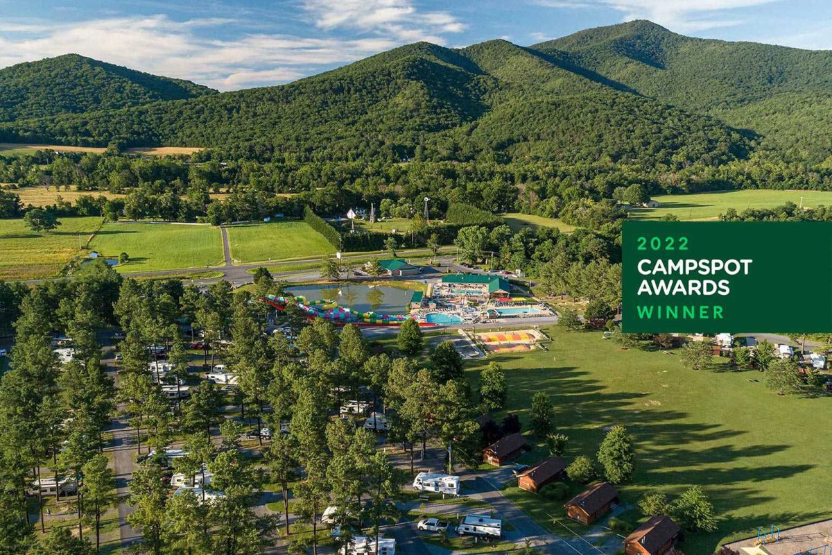 The lush mountain views surrounding Yogi Bear's Jellystone Park™ Camp-Resort: Luray. 