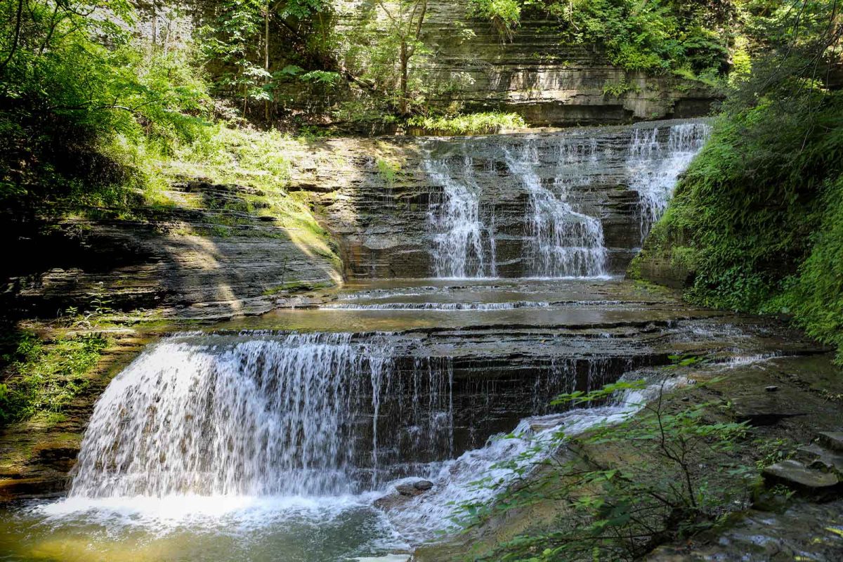 Buttermilk Falls, one of the best hiking in New York experiences 