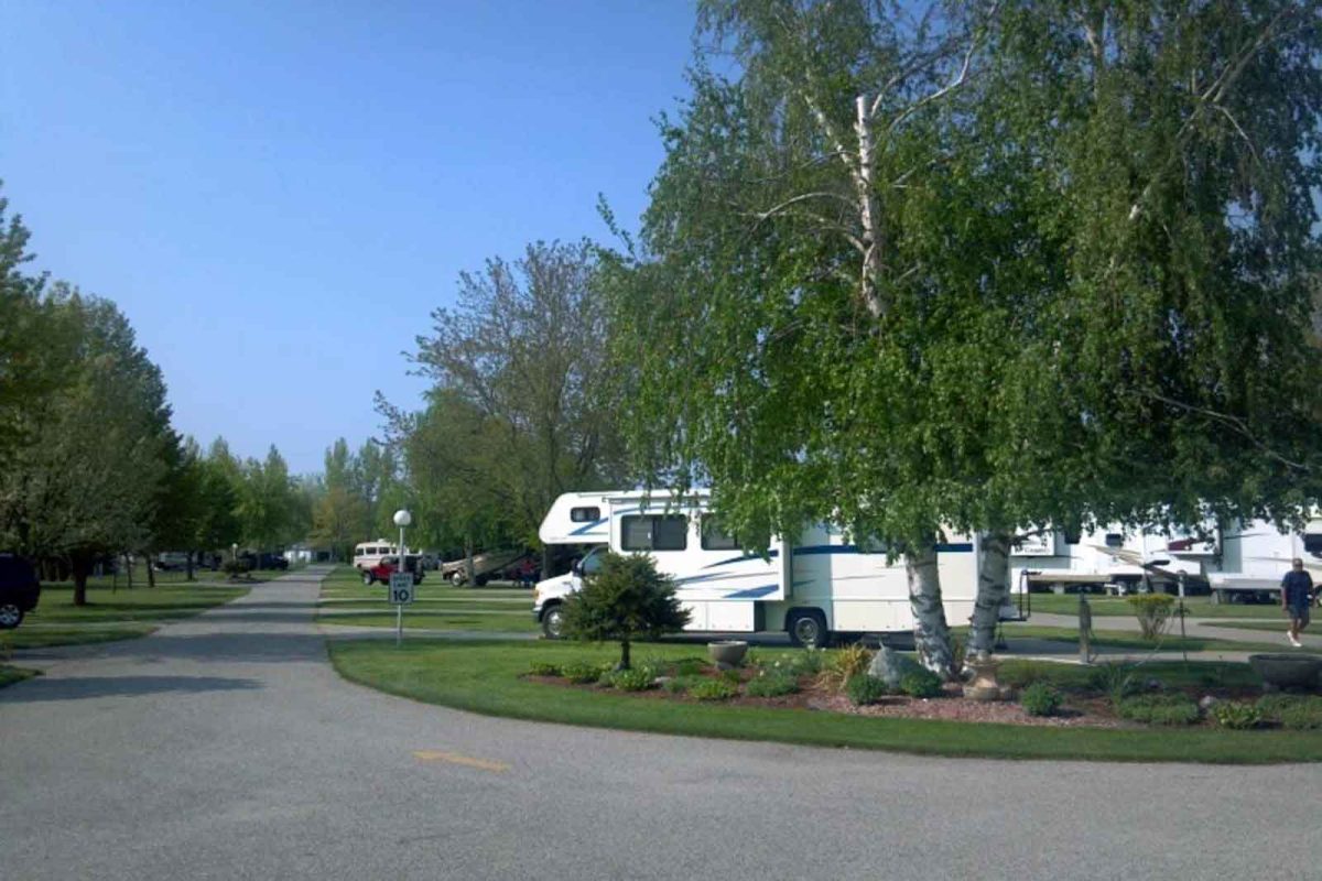 RV site at campground