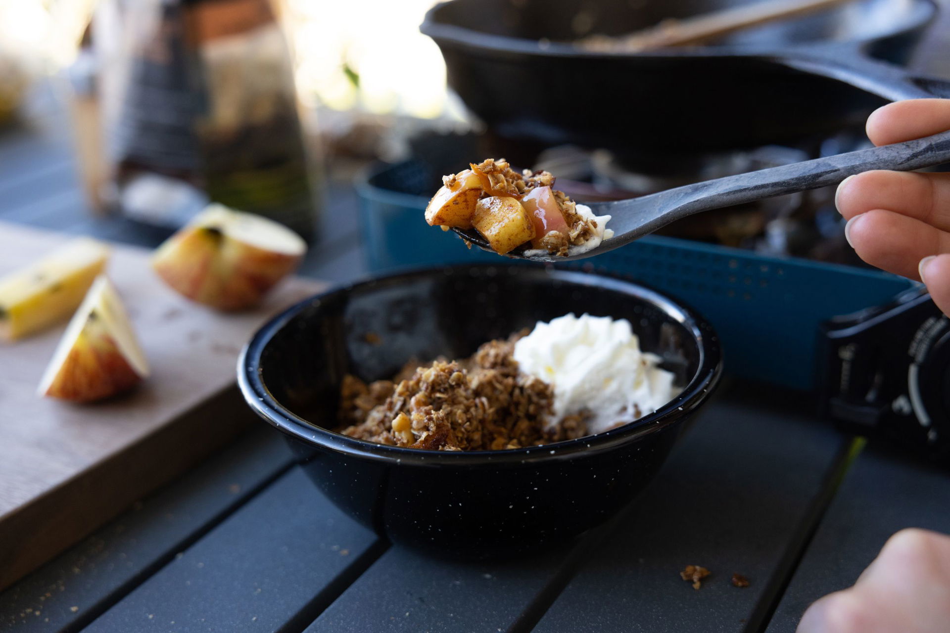 Easy Camp Stove Maple Apple Crisp