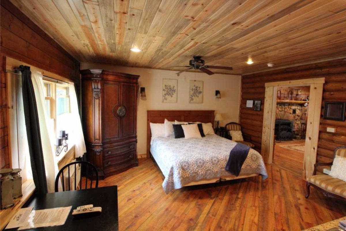 bedroom inside cabin