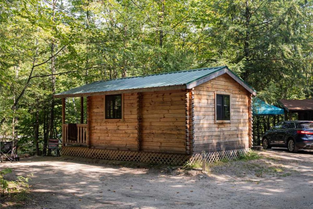 cabin at one of the best places to camp