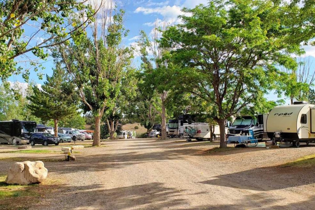 RVs parked at one of the best places to camp