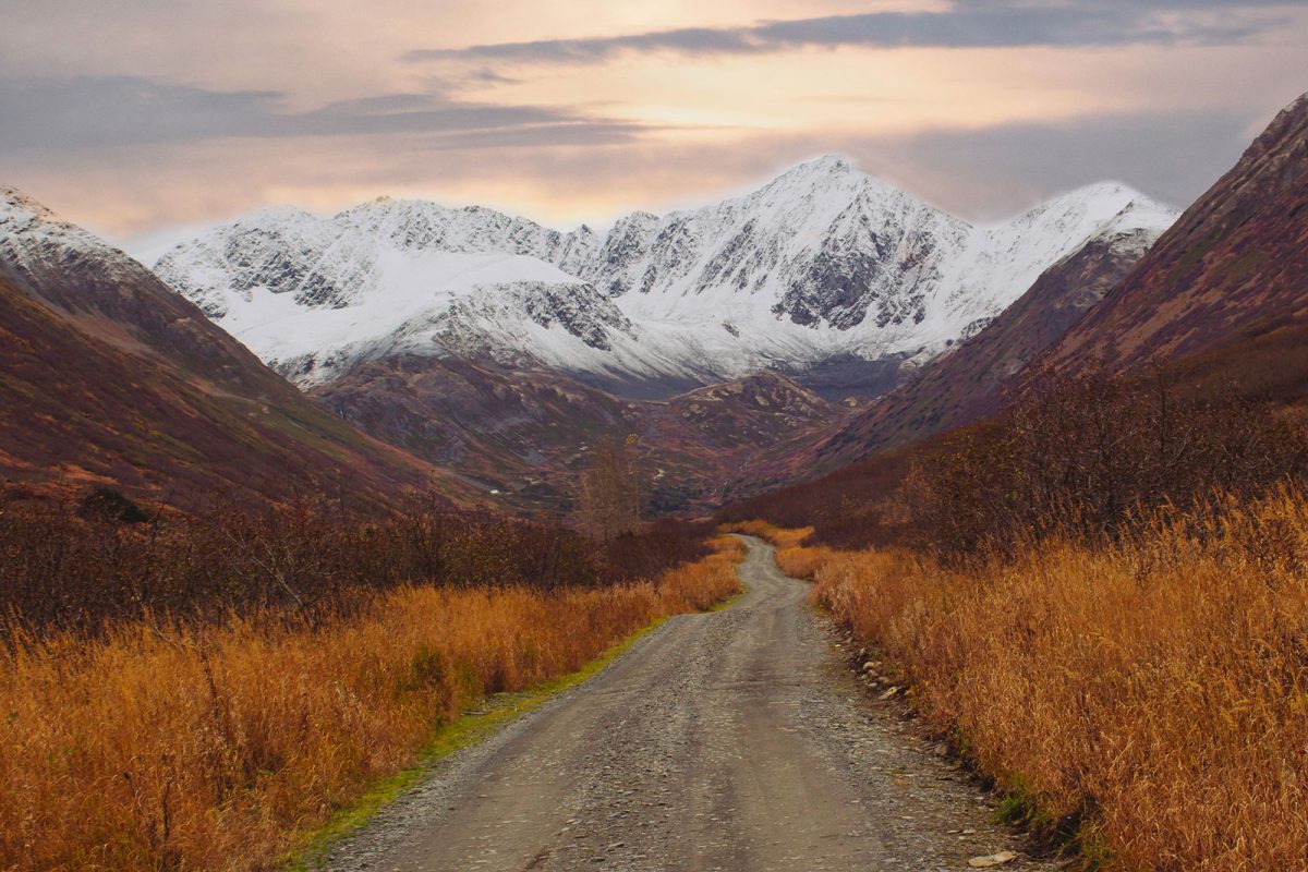 winding path in Alaska