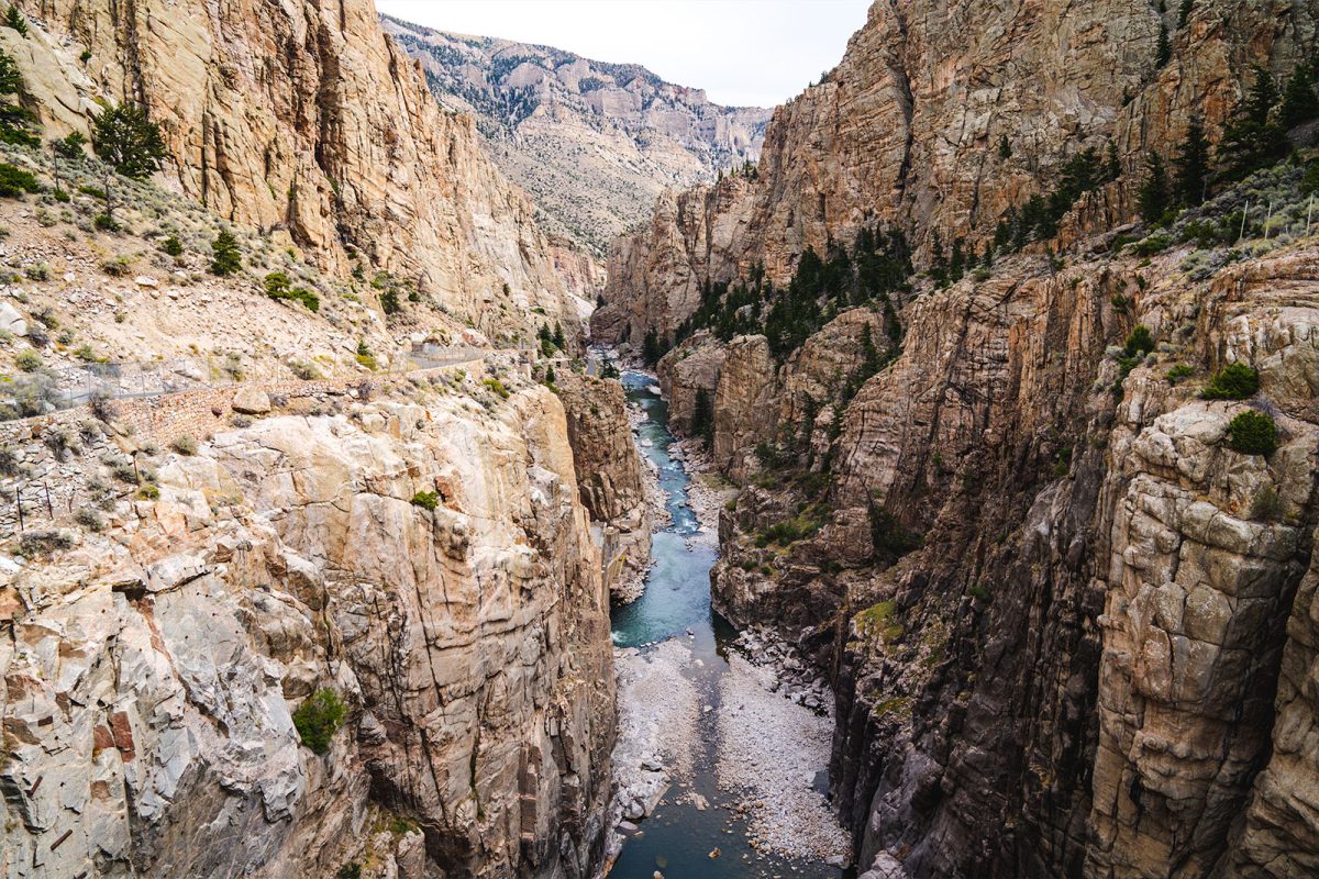 river running between huge canyons, best places to camp