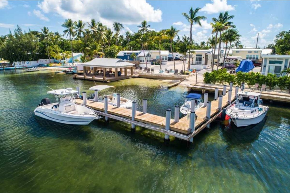 boats at pier on Miami, Florida 