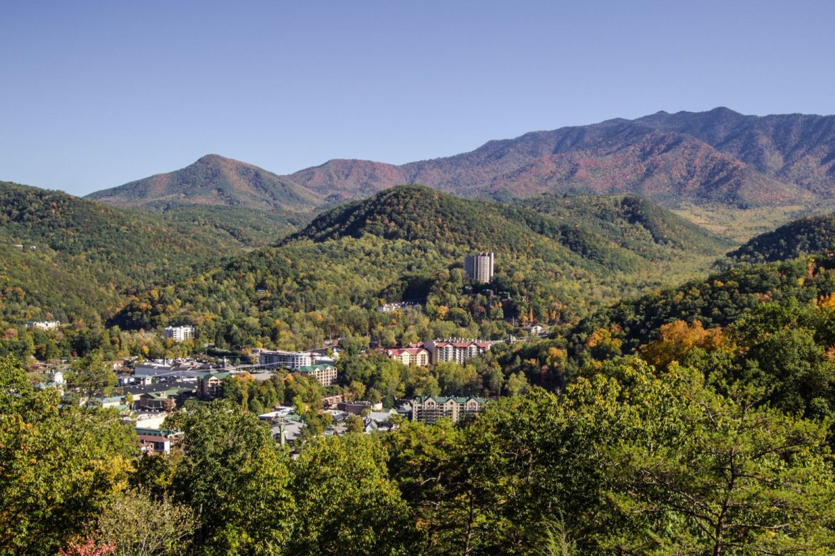 overlook of camping destination Gatlinburg, Tennessee