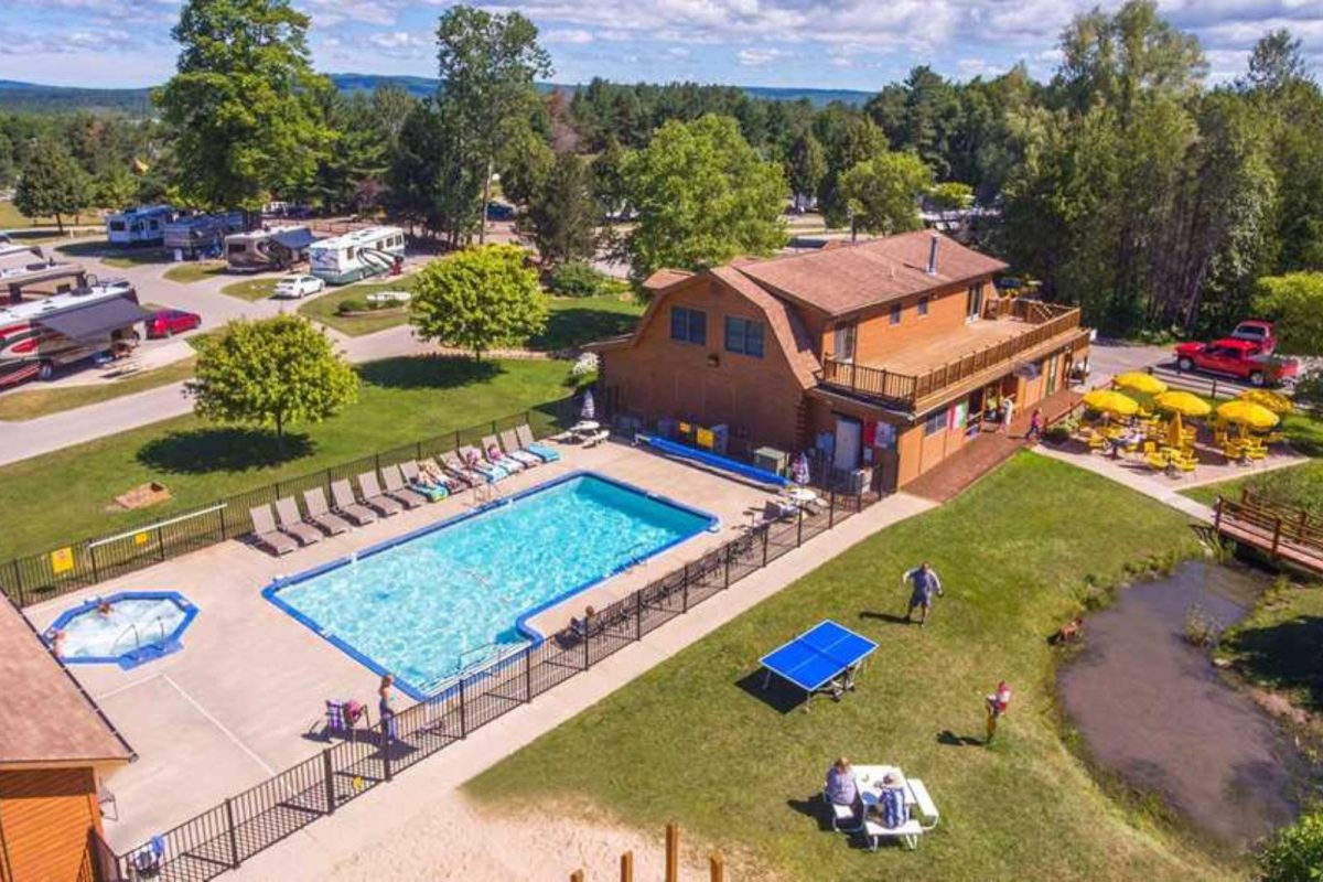 aerial view of Yogi Bear's Jellystone Park™ Camp-Resort: Petoskey