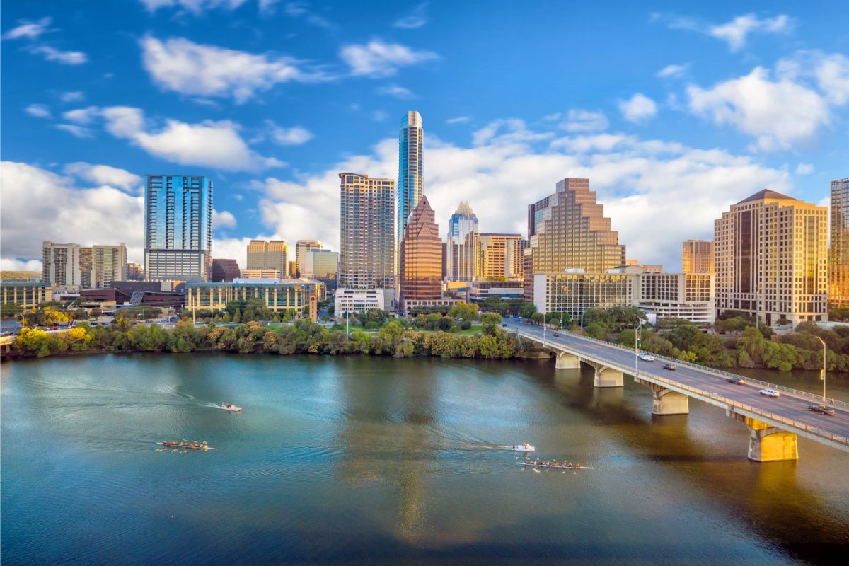 skyline of Austin, Texas, during spring break