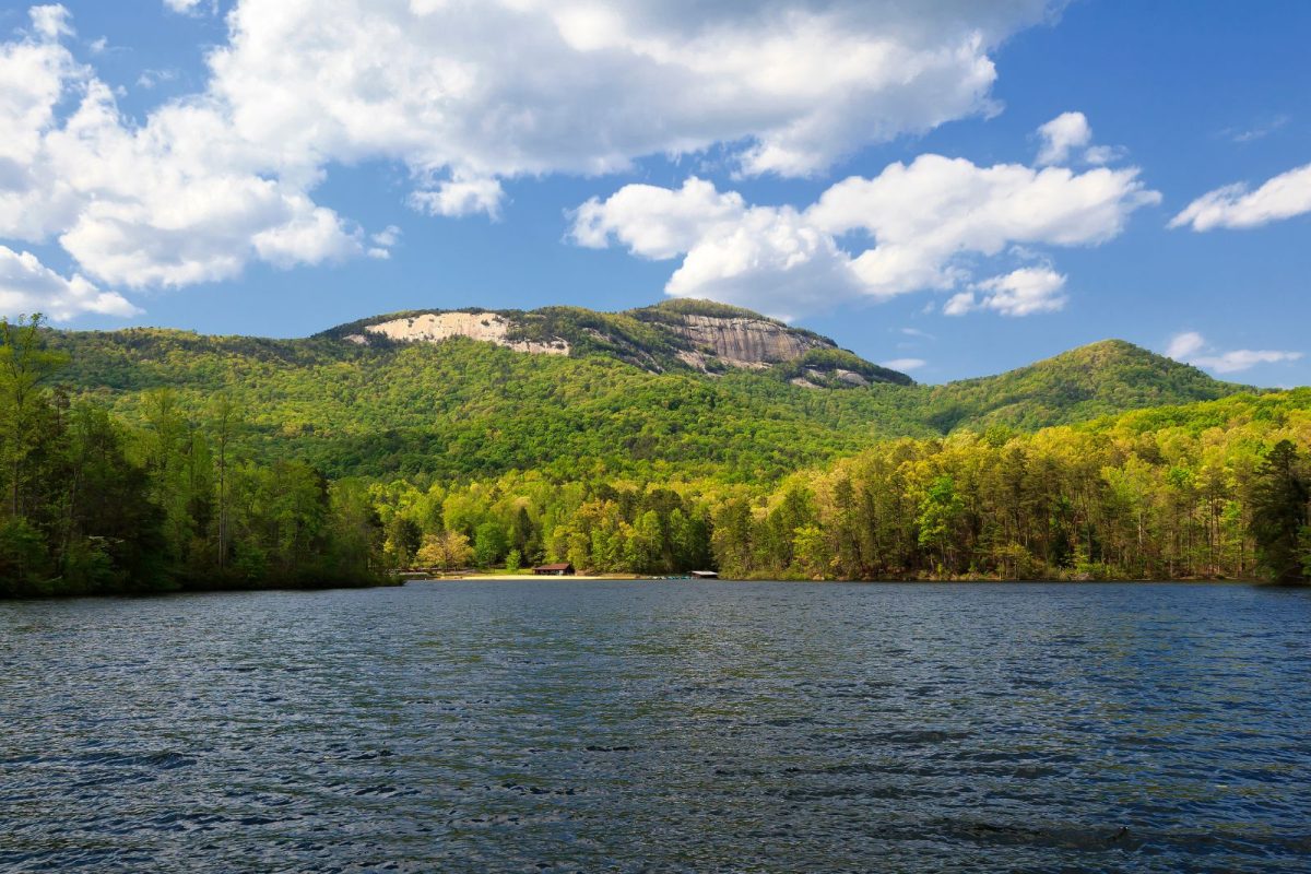 Table Rock State Park waterside in South Carolina for spring break campers