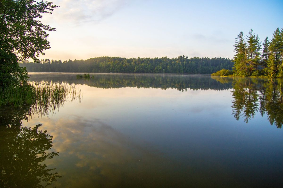 Michigan lake during spring break camping