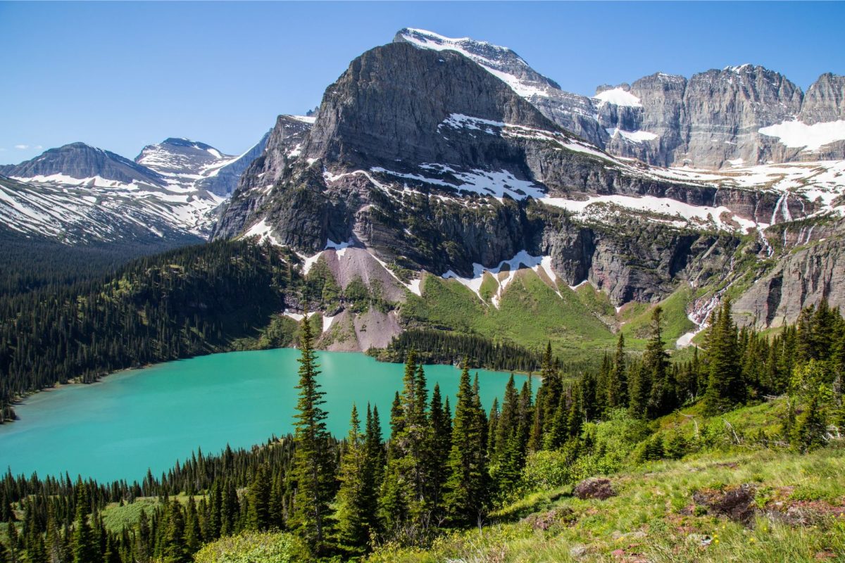 lake and mountains at Glacier National Park