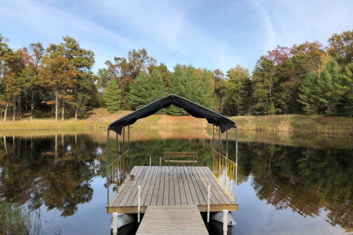 deck on lake at Beaver Trail Campground