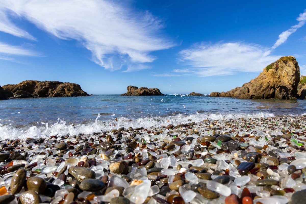 glass beach in Fort Bragg on Pacific Coast Highway itinerary