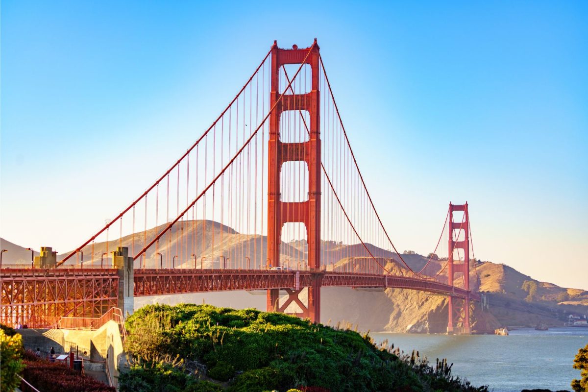 Golden Gate Bridge in San Francisco on Pacific Coast Highway