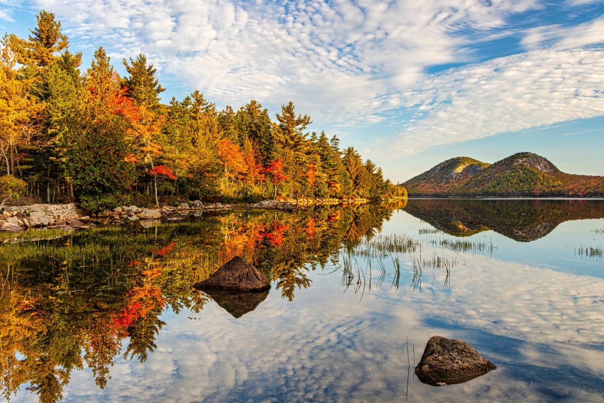 fall camping destination Acadia National Park, Jordan Lake