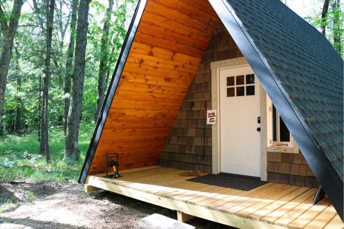 a-frame cabin in Detach Primitive Campground