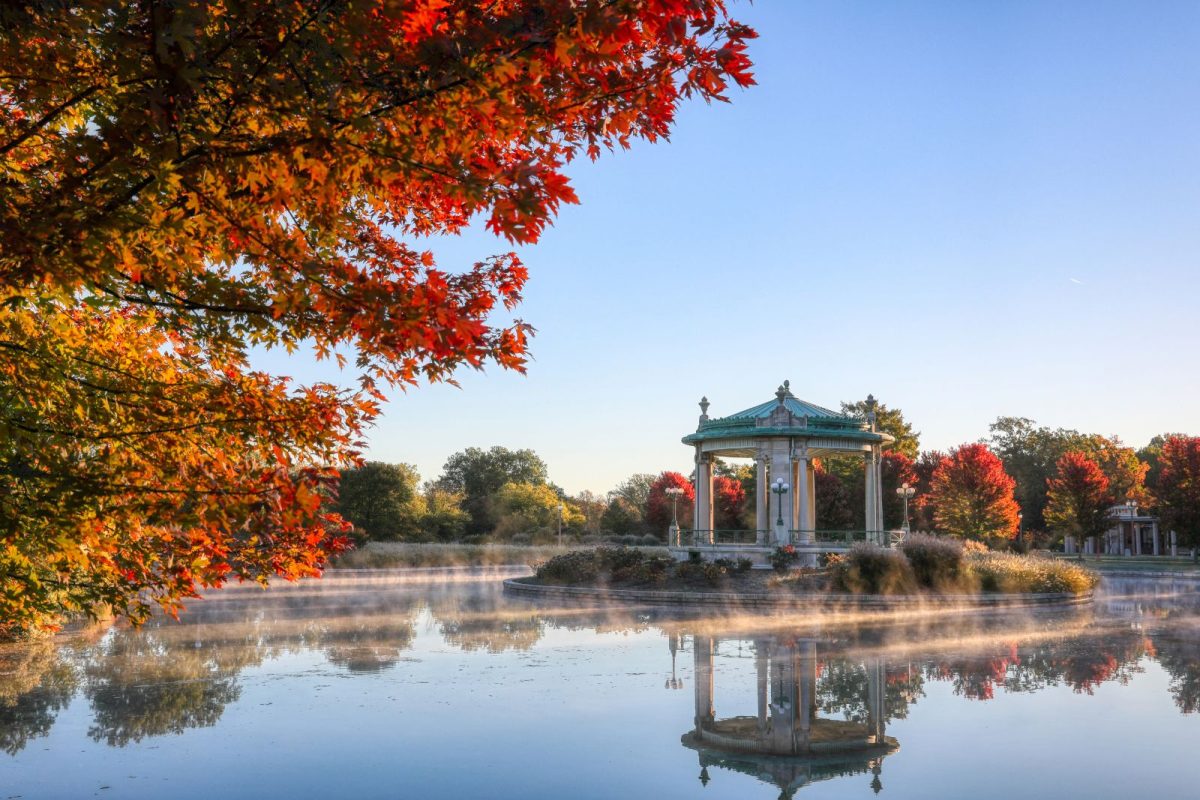 the Broadstand in Forest Park at one of top fall camping destinations