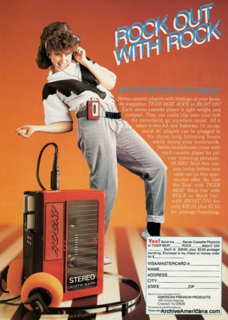 1980s ad of walkman