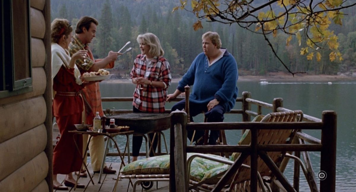 still of characters on lake in movie The Great Outdoors