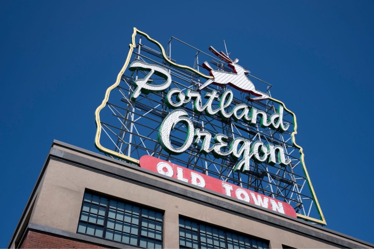 iconic old sign of Portland, Oregon