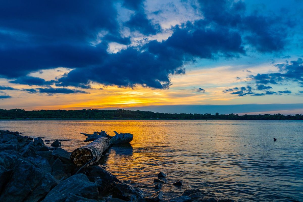 sunset at Alum Creek State Park near Marengo, Ohio, most-searched camping destination for 2025