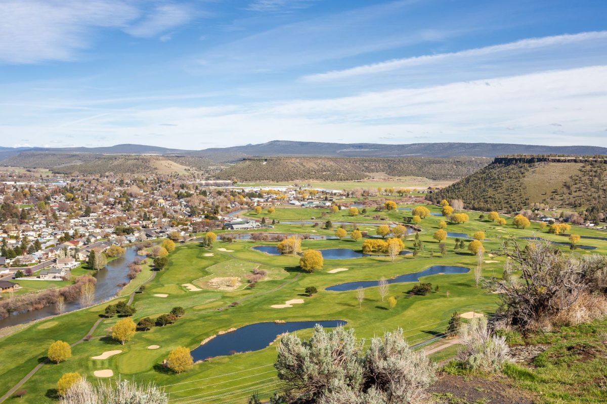 aerial view of Prineville, Oregon