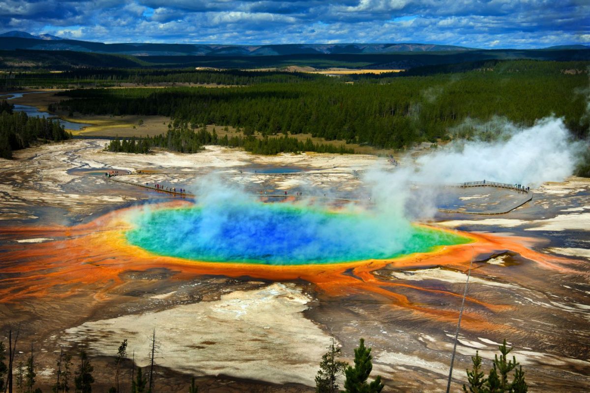 Grand Prismatic Spring in Yellowstone National Park, among most-searched camping destinations for 2025