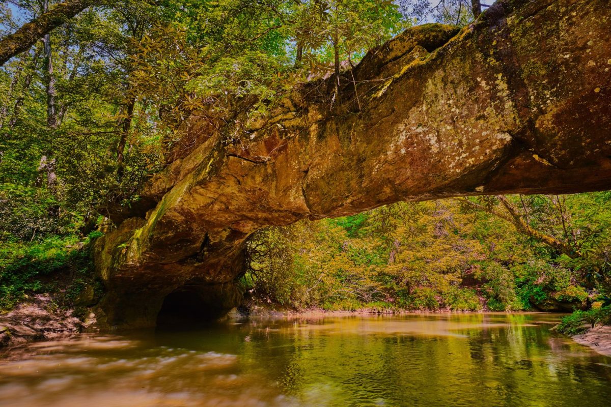 Rock Bridge at Red River Gorge near Slade, Kentucky, a top spring break RV destination